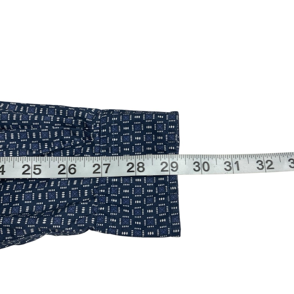 Brooks Brothers Red Fleece Shirt Men S Blue Geometric All Over Print Long Sleeve - Picture 12 of 13
